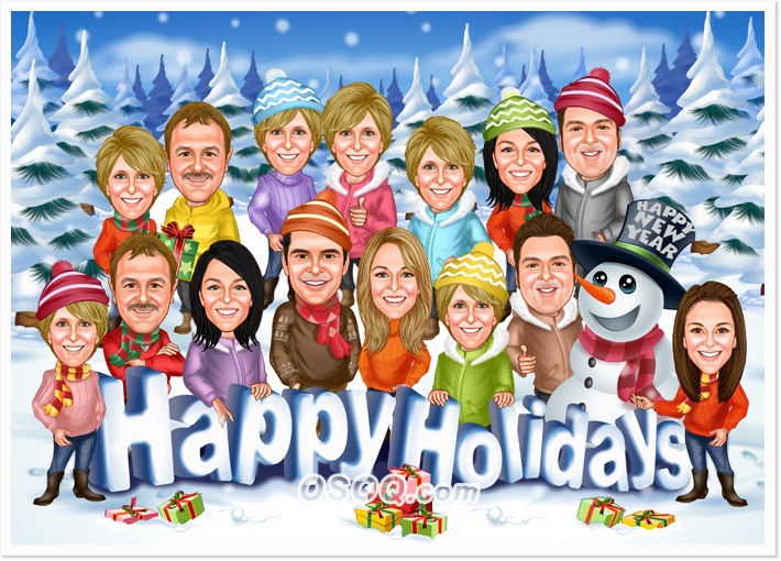 Company Ceremony Caricatures