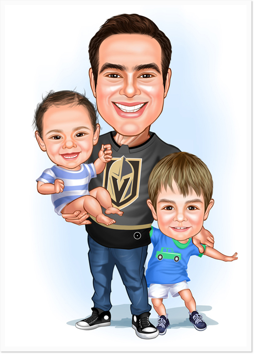 Father's Day Group Caricatures