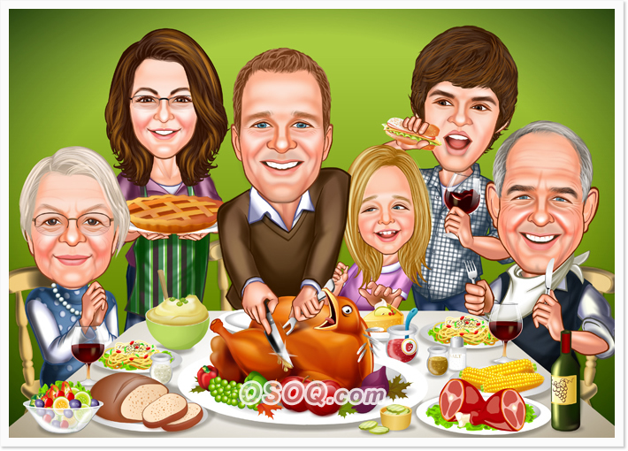 Holiday Group Caricatures