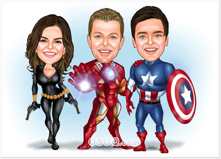 Superhero Caricatures