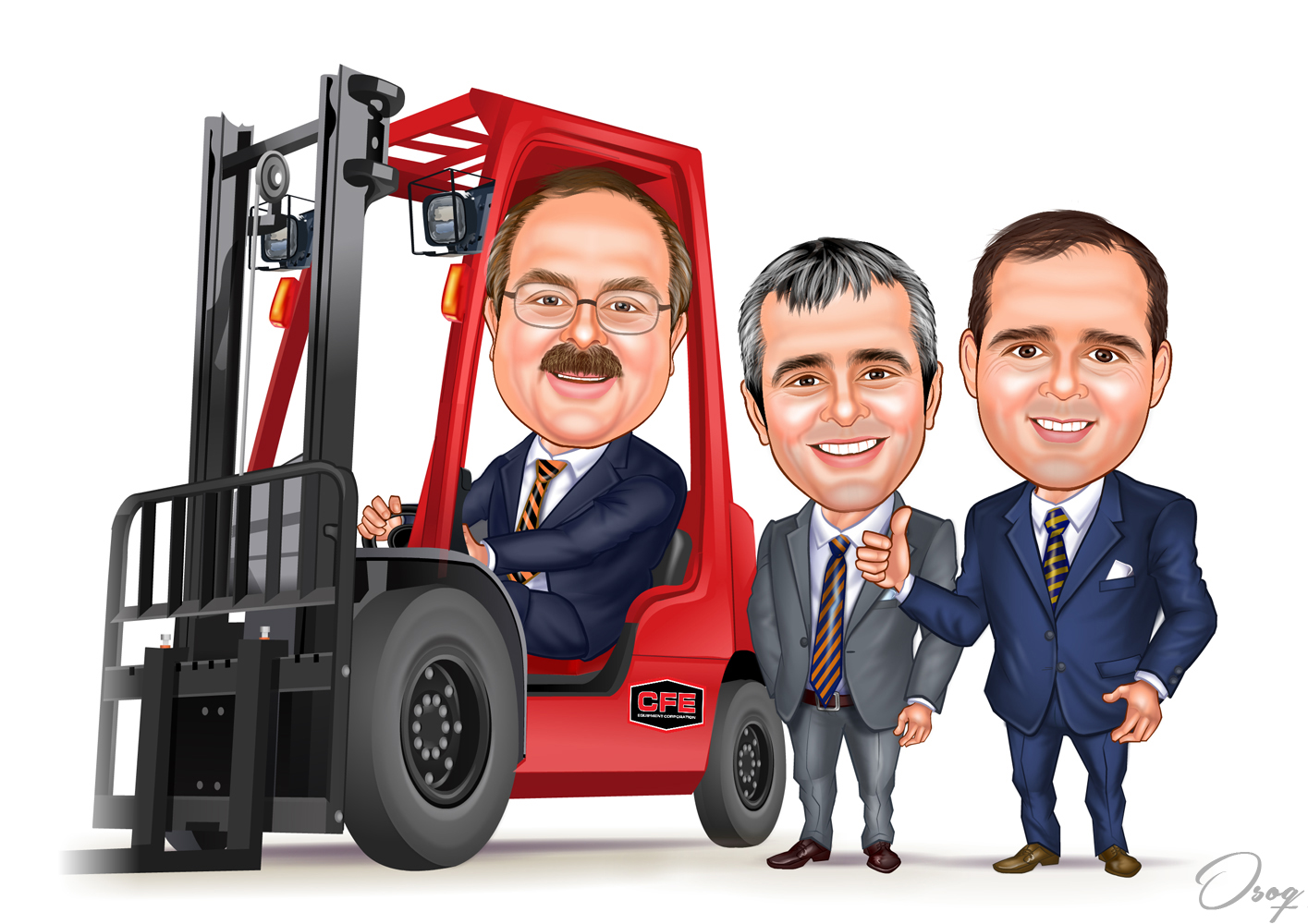 Company Staff Personalized Caricature