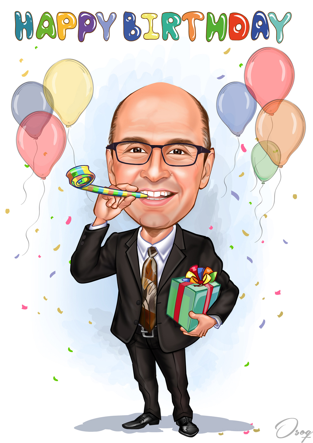 Birthday Cartoon Man