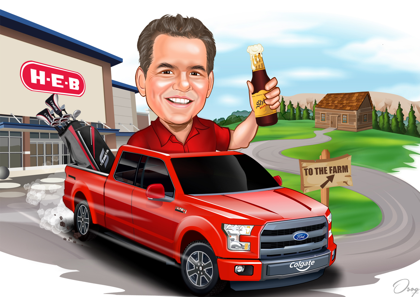 Ford Pickup Cartoon