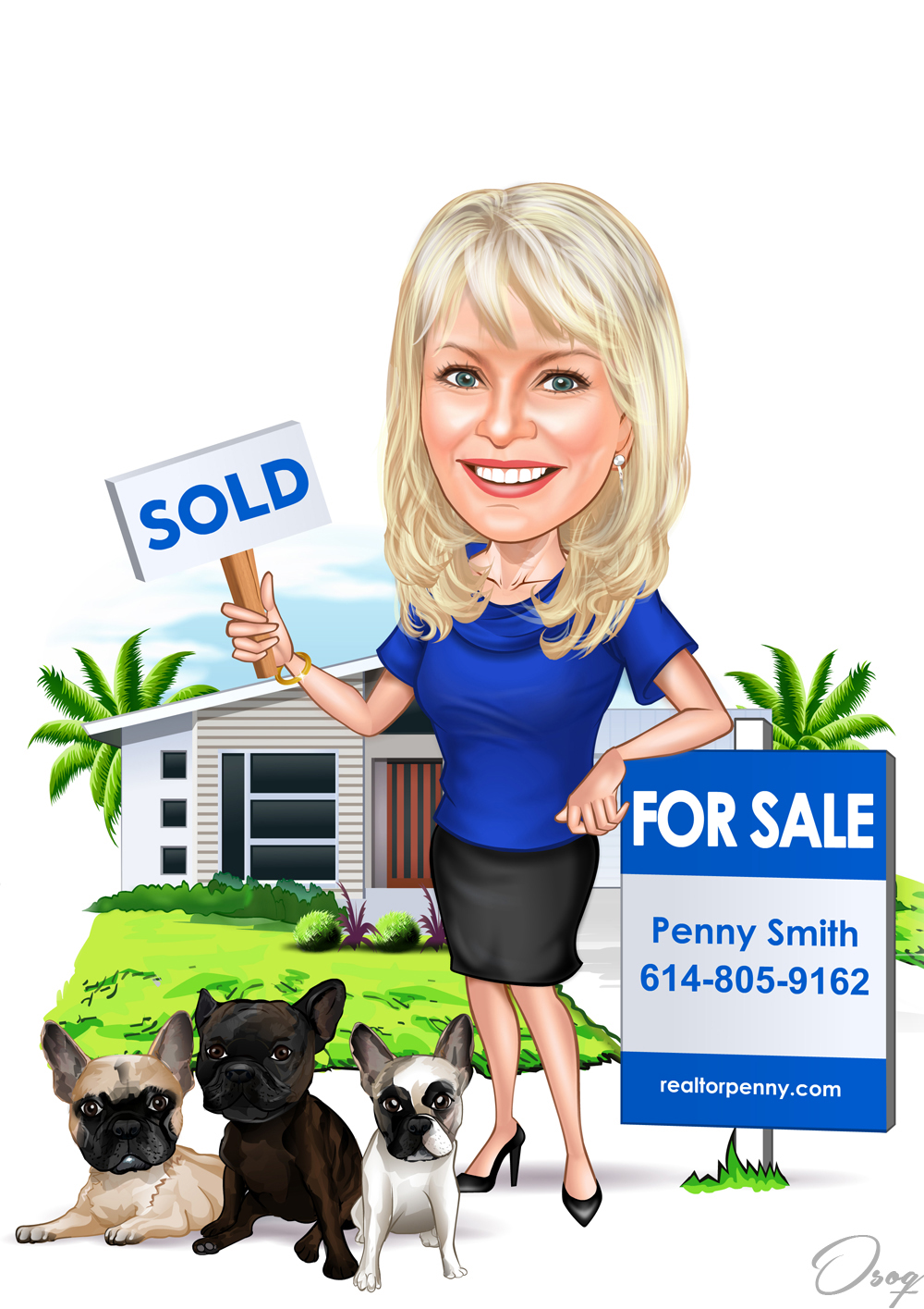 Cartoon House Agent