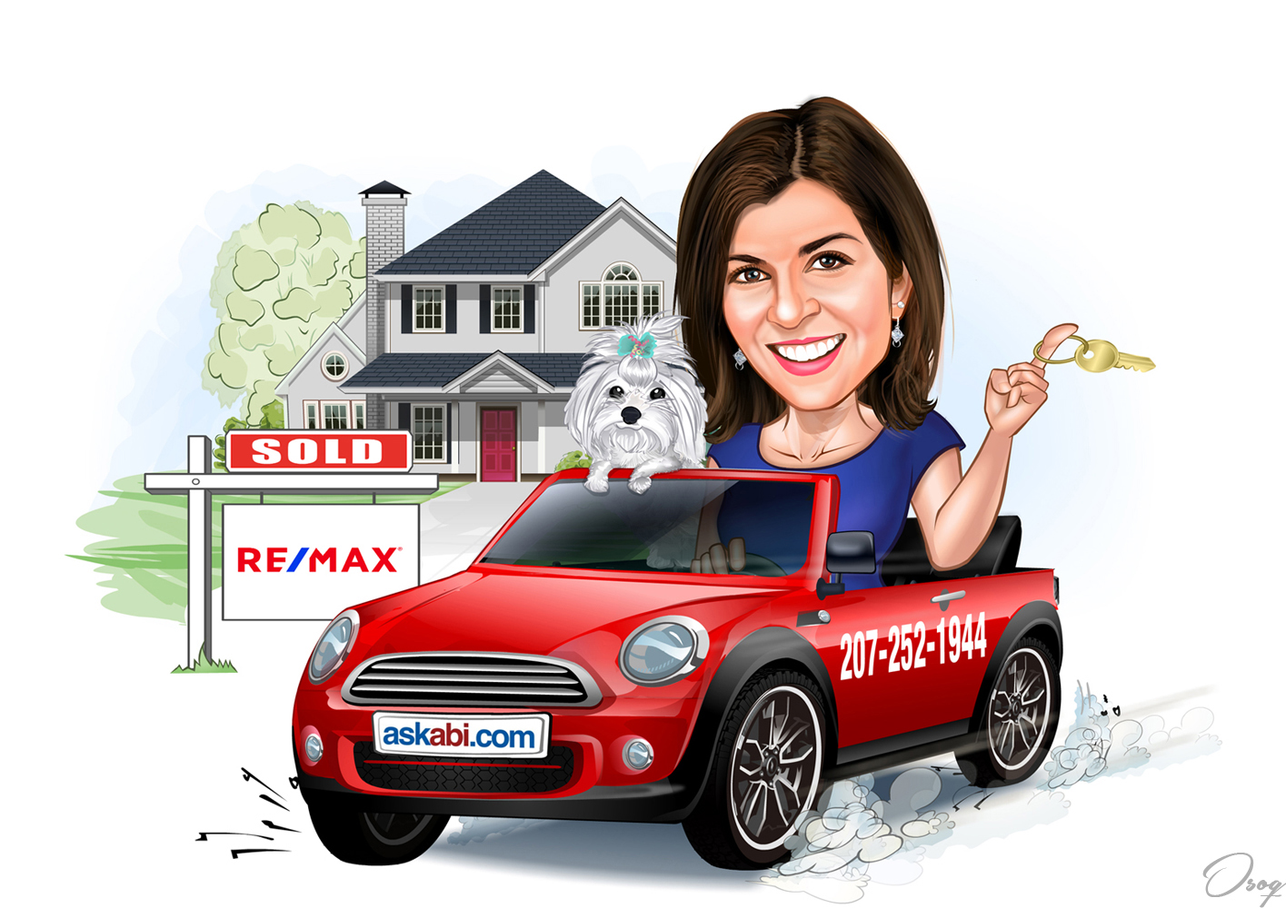 Cartoon House Realtor