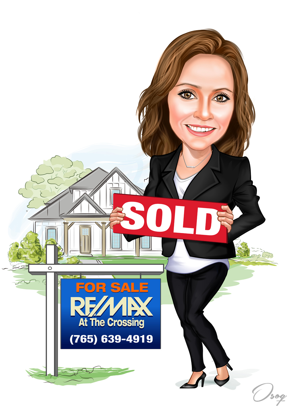 Cartoon House Sign