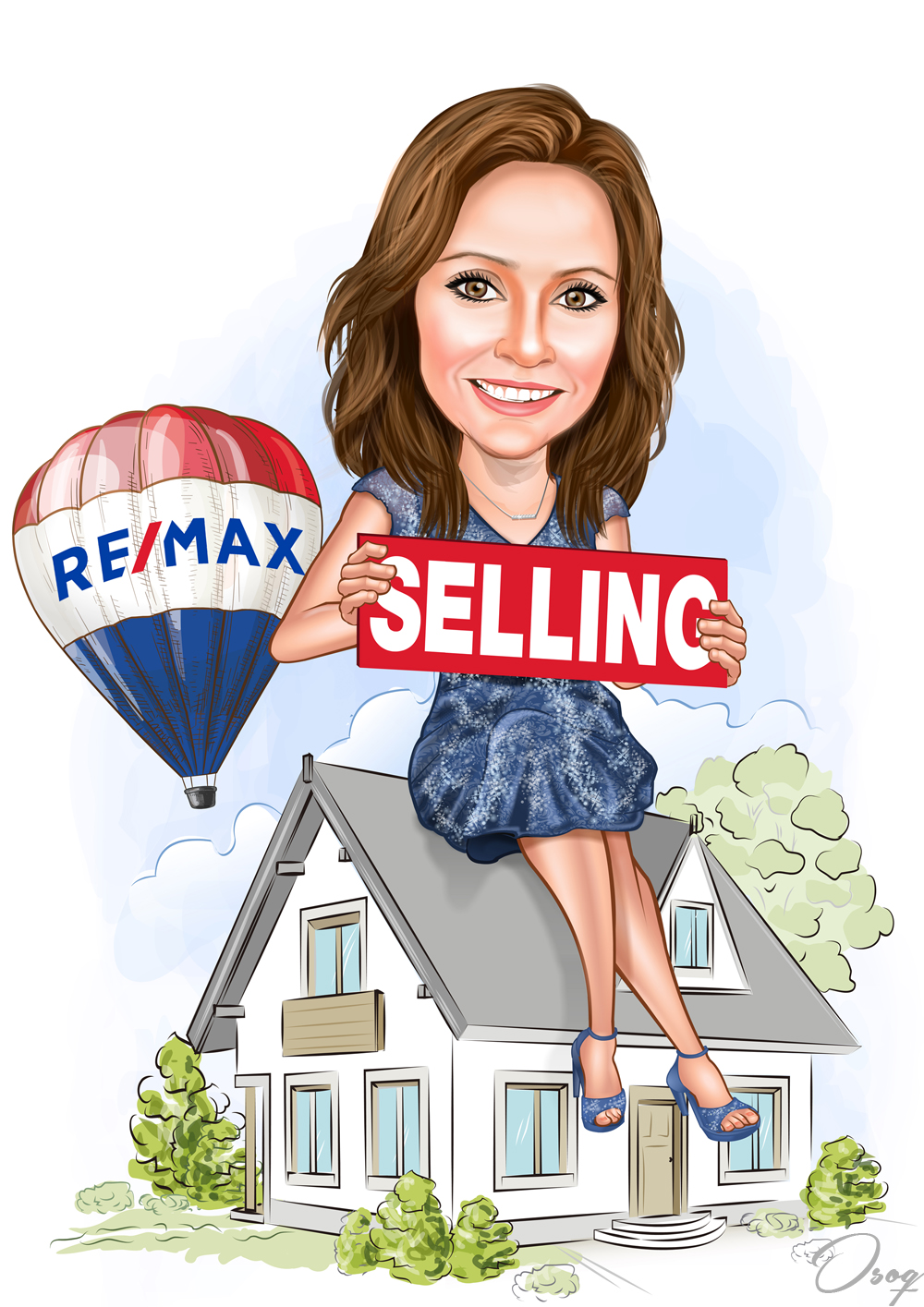 Real Estate Cartoon House