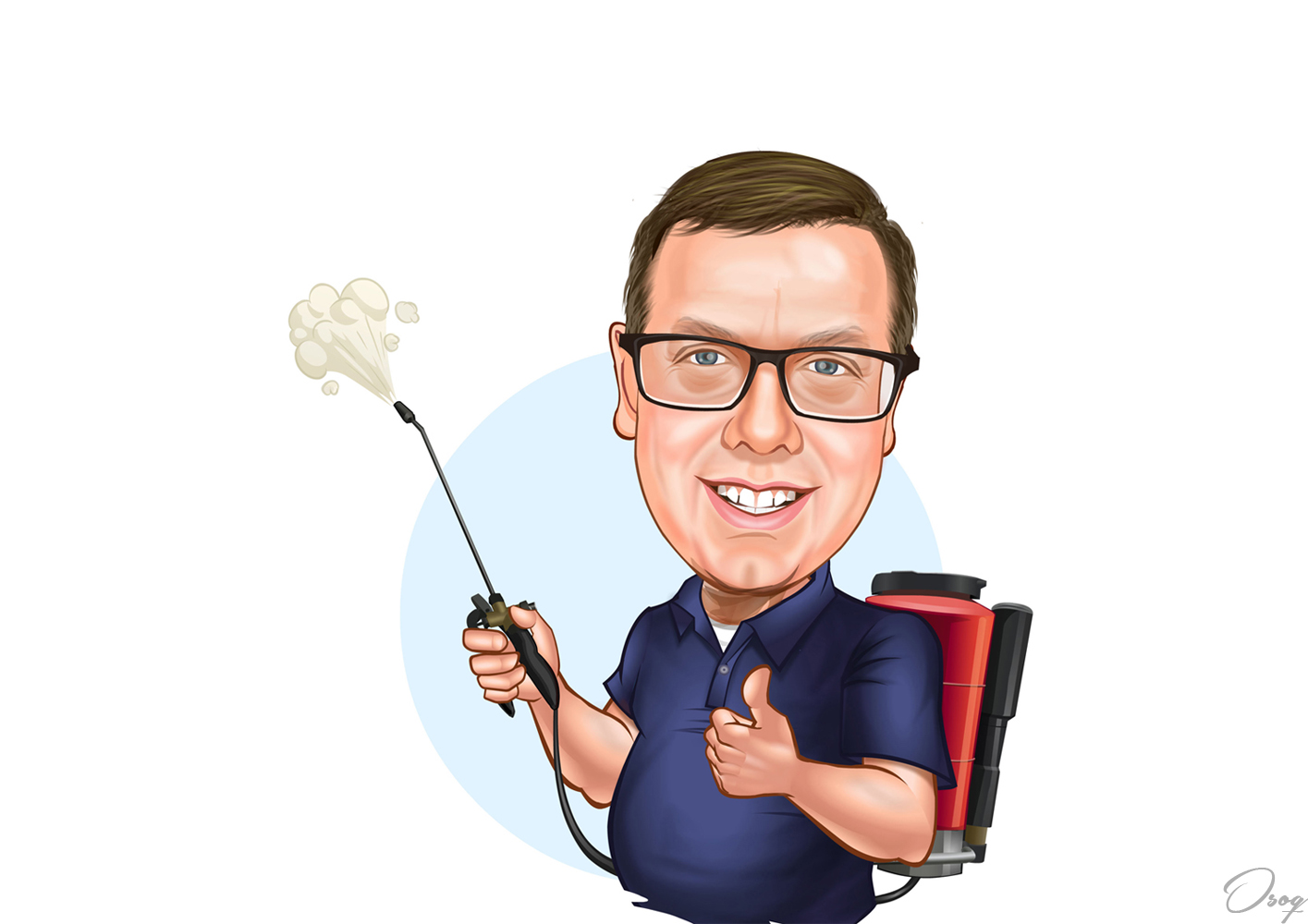 Pest Control Cartoon Logo