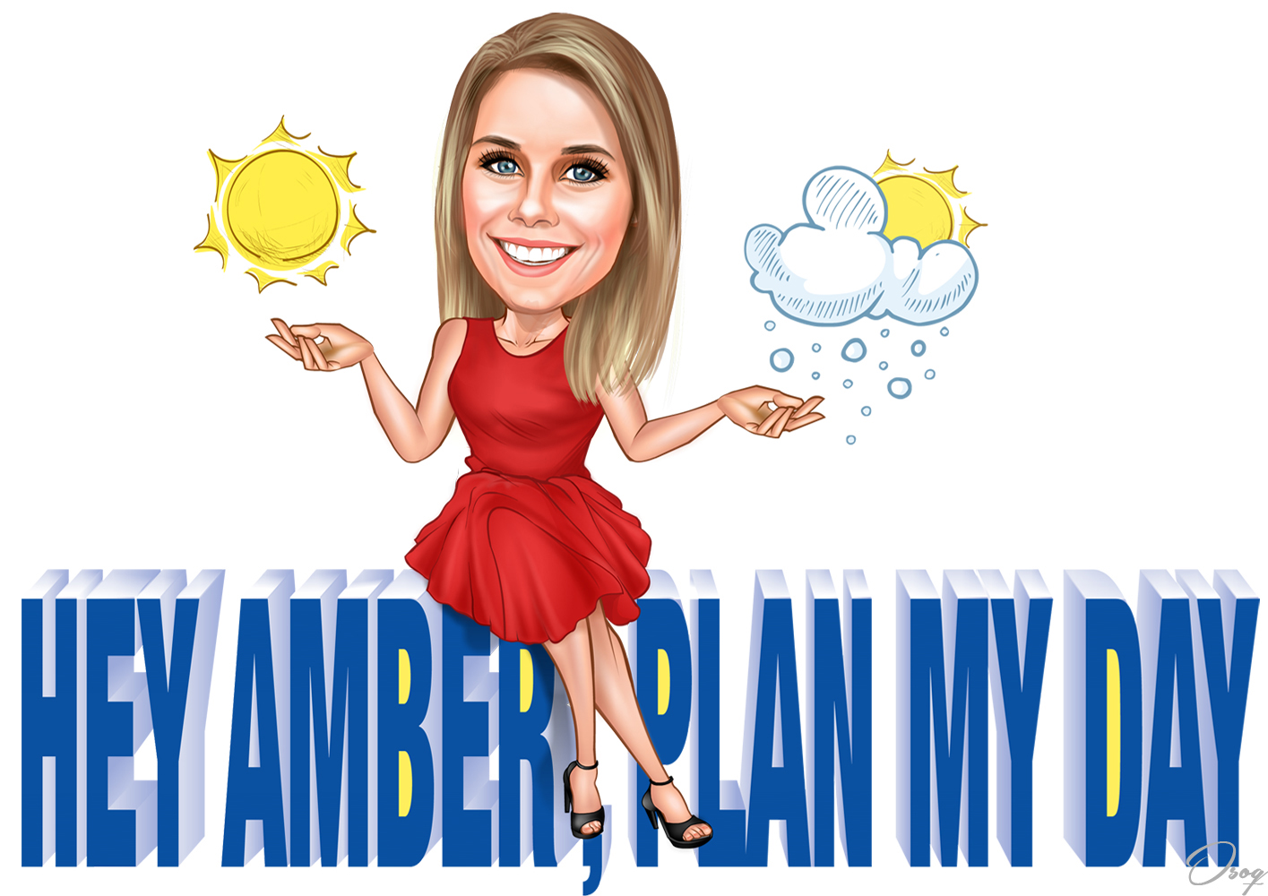 Weather Forecast Cartoon Logo