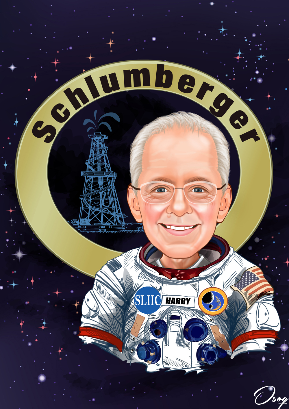 Cartoon Astronaut Man