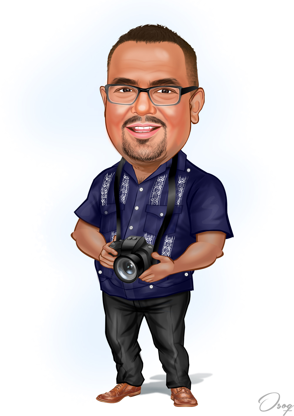 Cartoon Man Photographer
