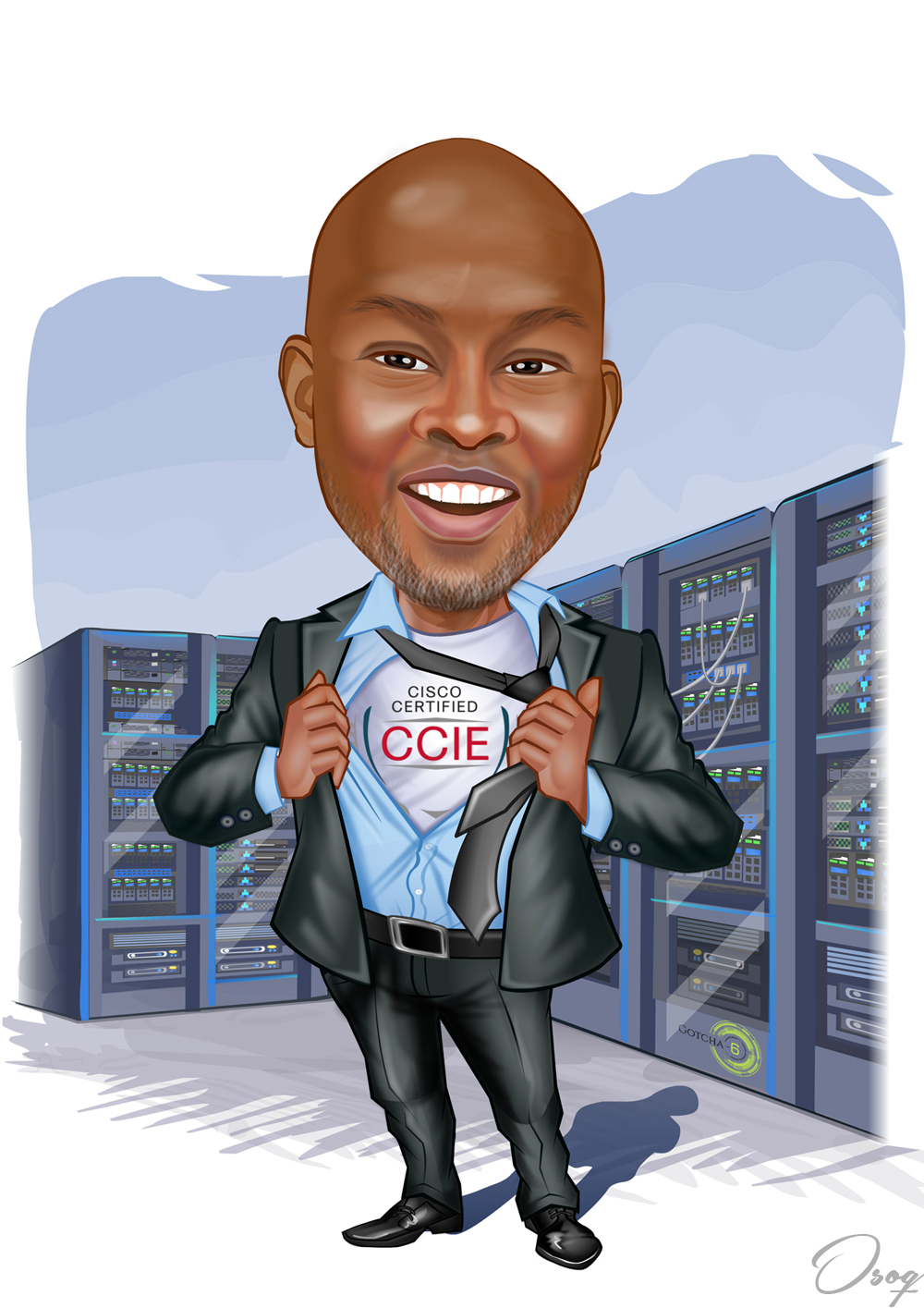 Engineer Cartoon Man