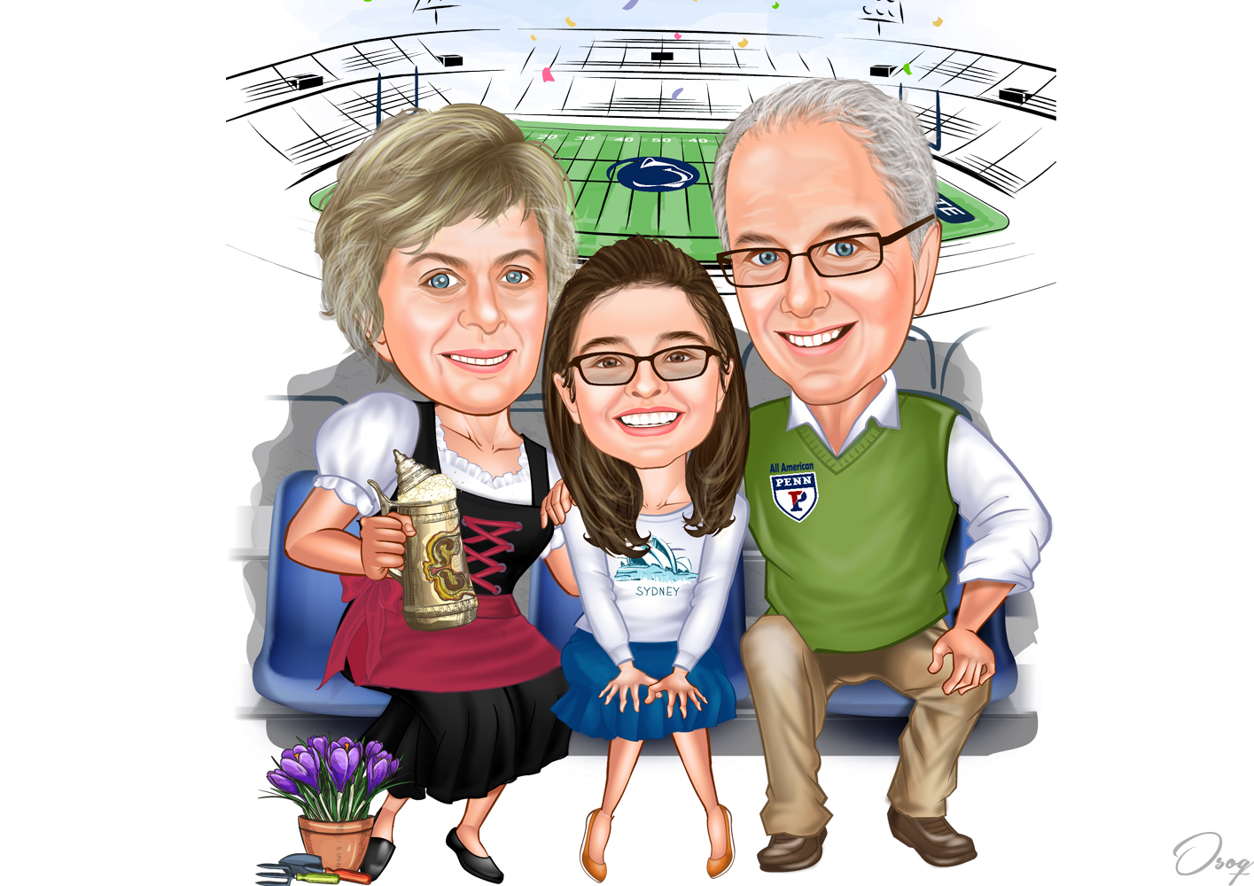Family Cartoon Portrait