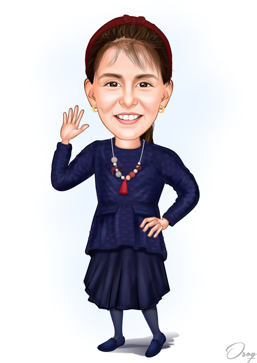 Girl Cartoon Portrait
