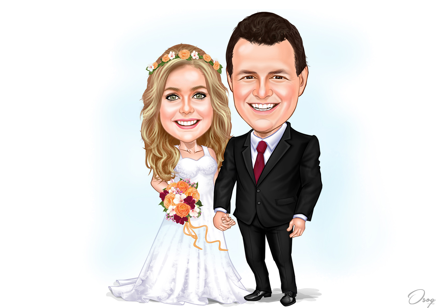 Wedding Cartoon Portrait