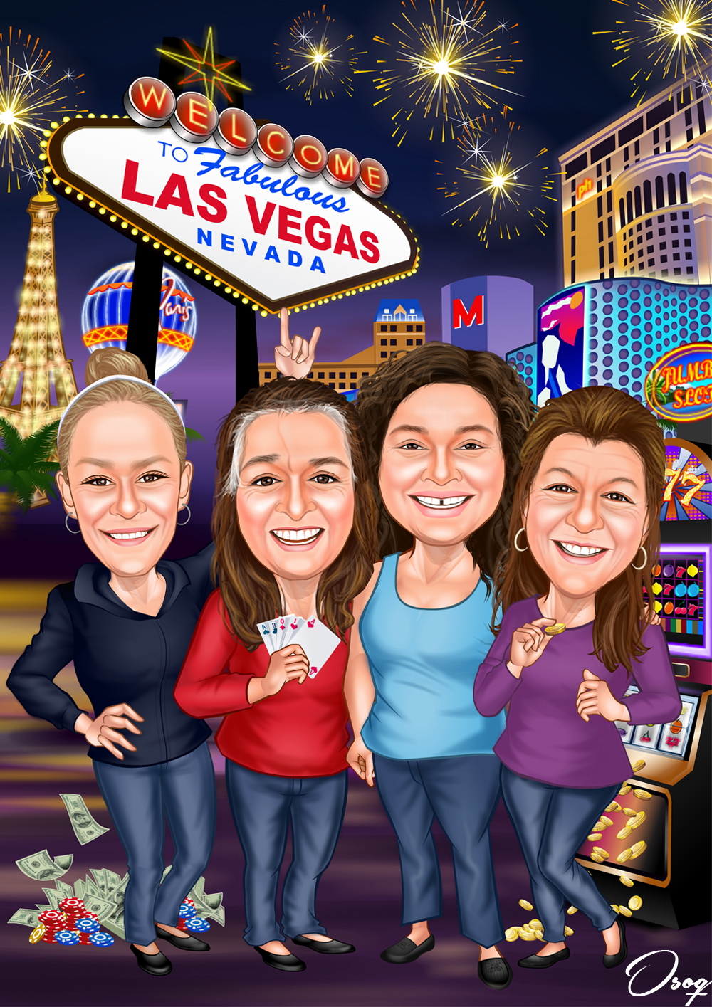 Las Vegas Cartoon Woman