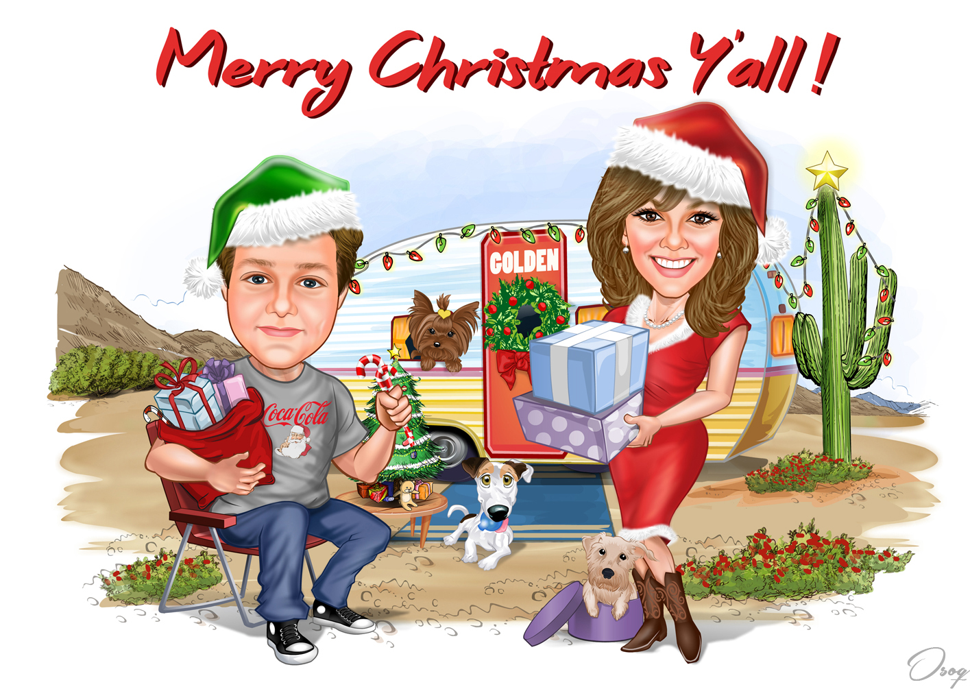 Christmas Family Cartoon