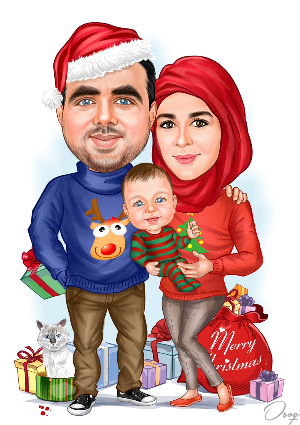 Christmas Family Cartoons