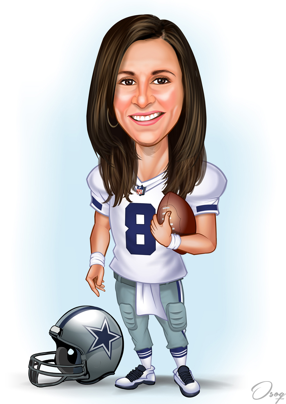 Female Football Cartoon