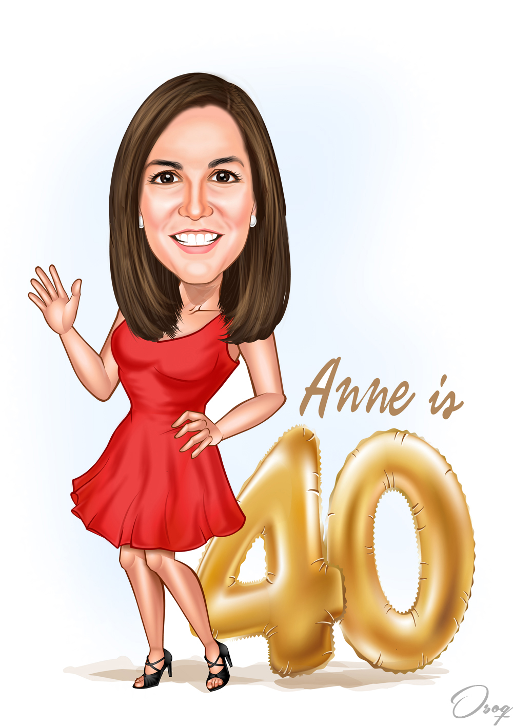 Happy Birthday Cartoon Woman