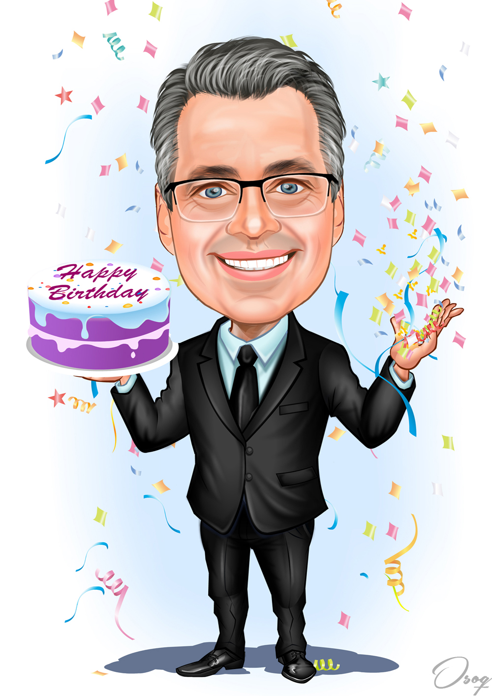 Happy Birthday Man Cartoon