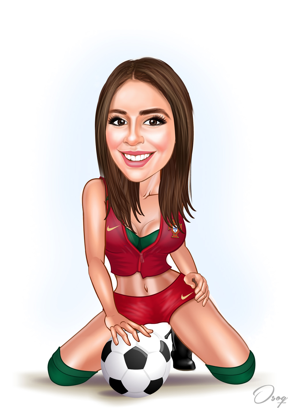 Girl Soccer Cartoon