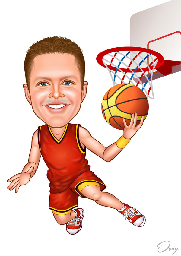 Basketball Player Caricature