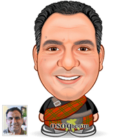 Bagpipe Player Cartoon Caricature